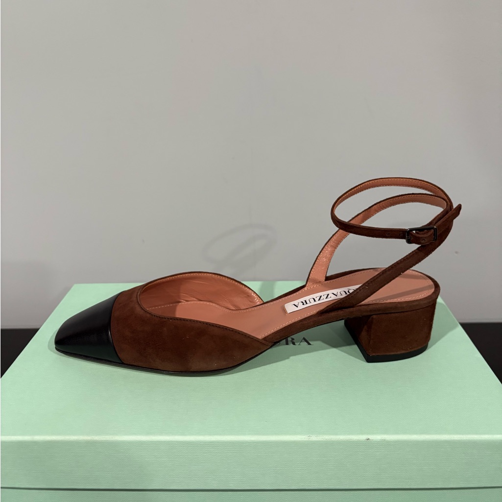 Aquazzura French Flirt 35 Pumps | Color:Espresso Black | Size: 36.5 / 6